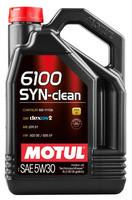 Моторное масло MOTUL 6100 Syn-clean 5W-30, 5 литров 5W30 (814251 / 107948)