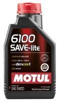 Моторное масло MOTUL 6100 Save-lite 5W-20, 1 литр 5W20 (841311 / 108009)