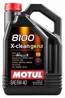 Моторное масло MOTUL 8100 X-clean Gen2 5W-40, 5 литров 5W40 (854151 / 109762)