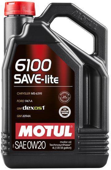 Моторное масло MOTUL 6100 Save-lite 0W-20, 4 литра 0W20 (841250 / 108004)