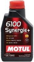 Моторное масло MOTUL 6100 Synergie+ 10W-40, 1 литр 10W40 (839411 / 108646)