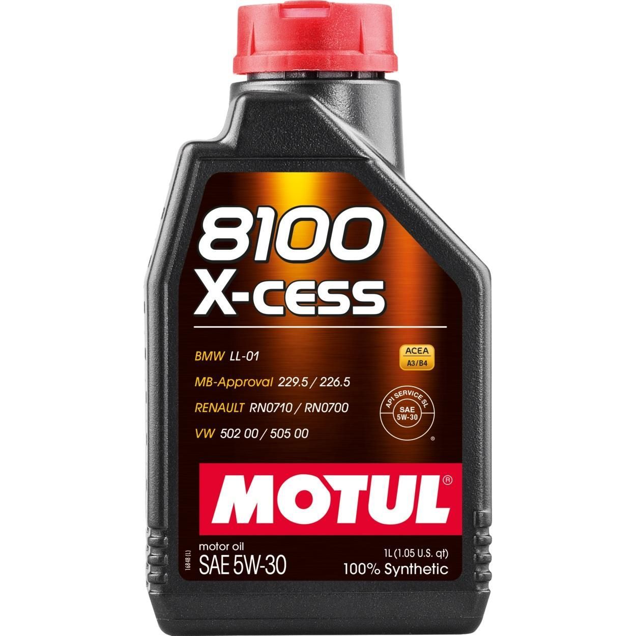 Моторное масло MOTUL 8100 X-cess, 5W30 1 литр 5W-30 (368201 / 102784)