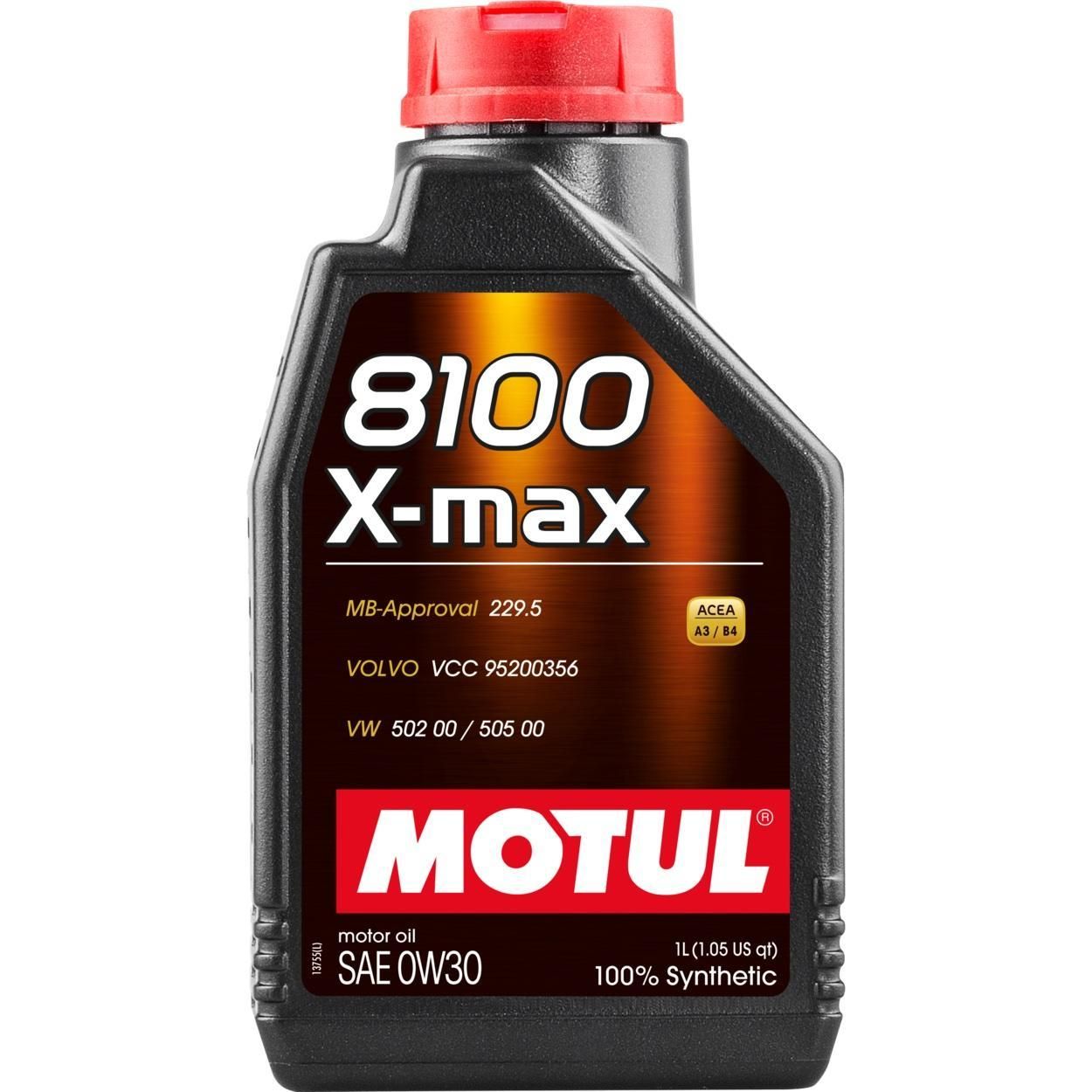 Моторное масло MOTUL 8100 X-max, 0W30 1 литр 0W-30 (347201 / 106569)