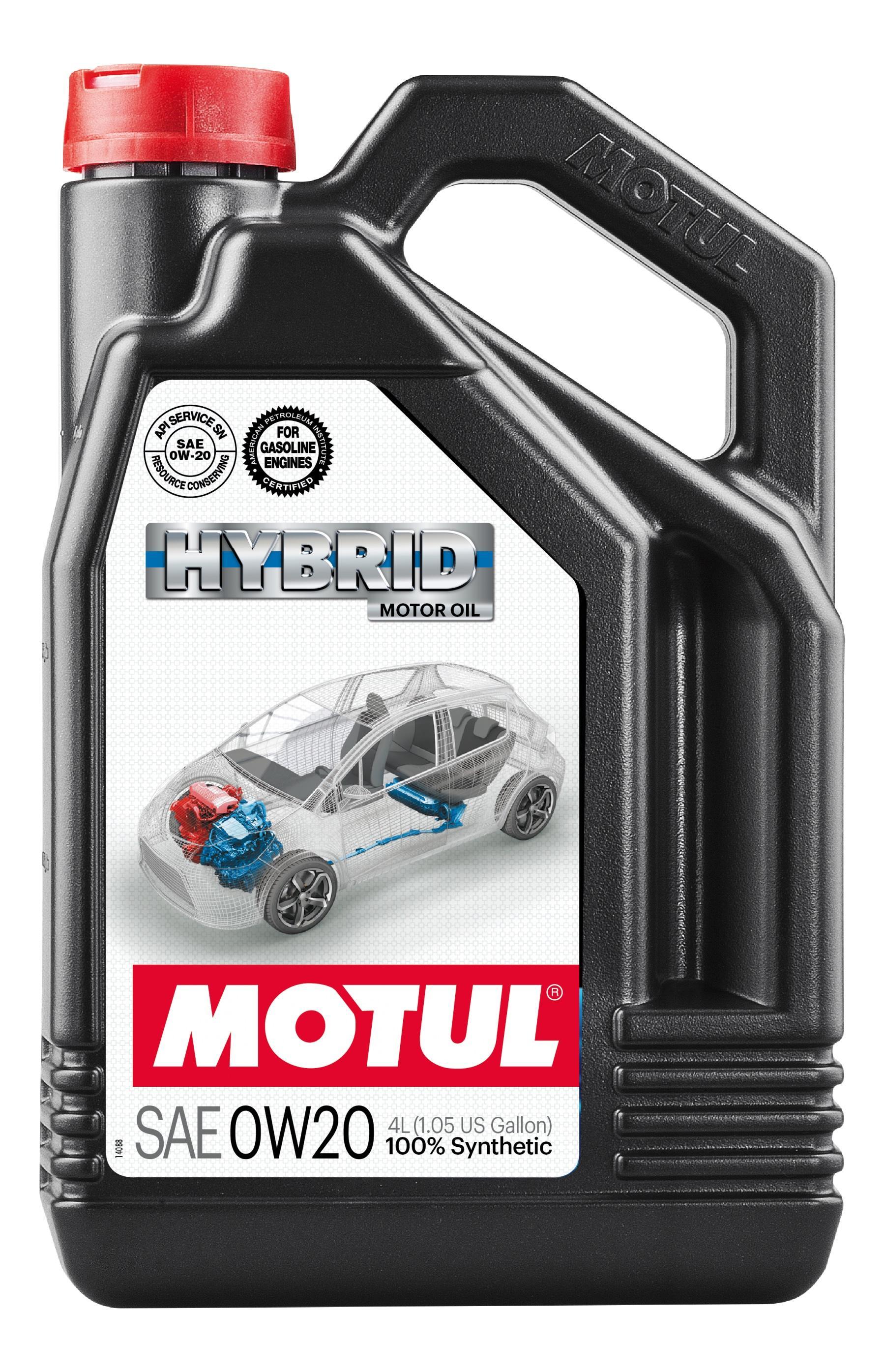 Моторное масло MOTUL Hybrid, 0W20 4 литра 0W-20 (333107 / 107142)