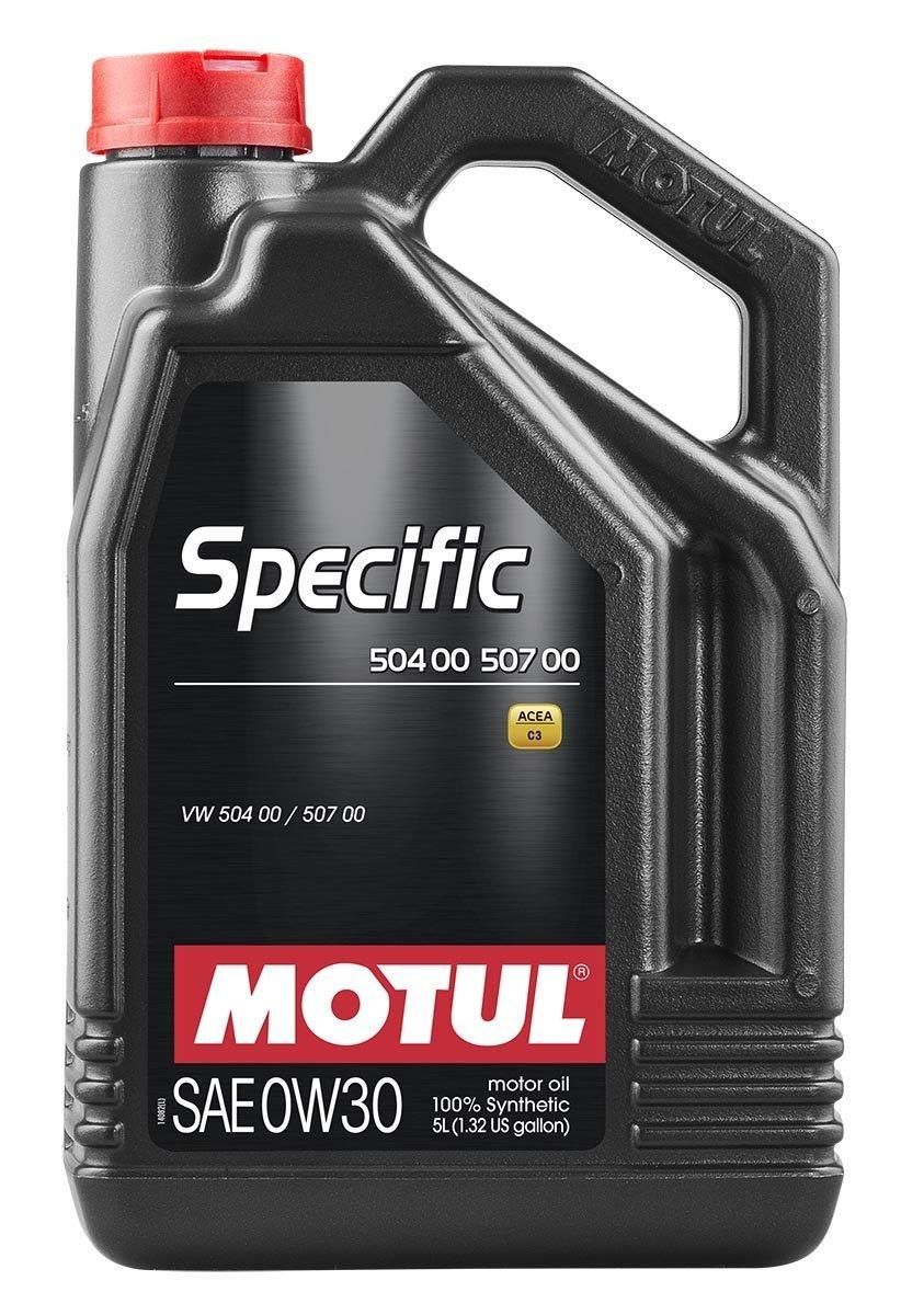 Моторное масло MOTUL SPECIFIC 504 00 - 507 00 0W-30, 5 литров 0W30 (838651 / 107050)