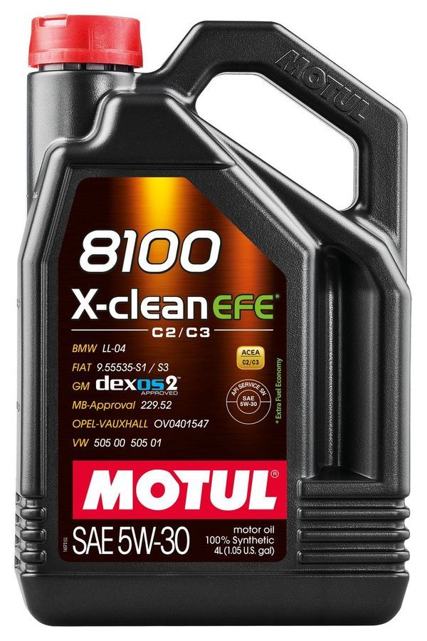 Моторное масло MOTUL 8100 X-clean EFE 5W-30, 4 литра 5W30 (814007 / 109171)