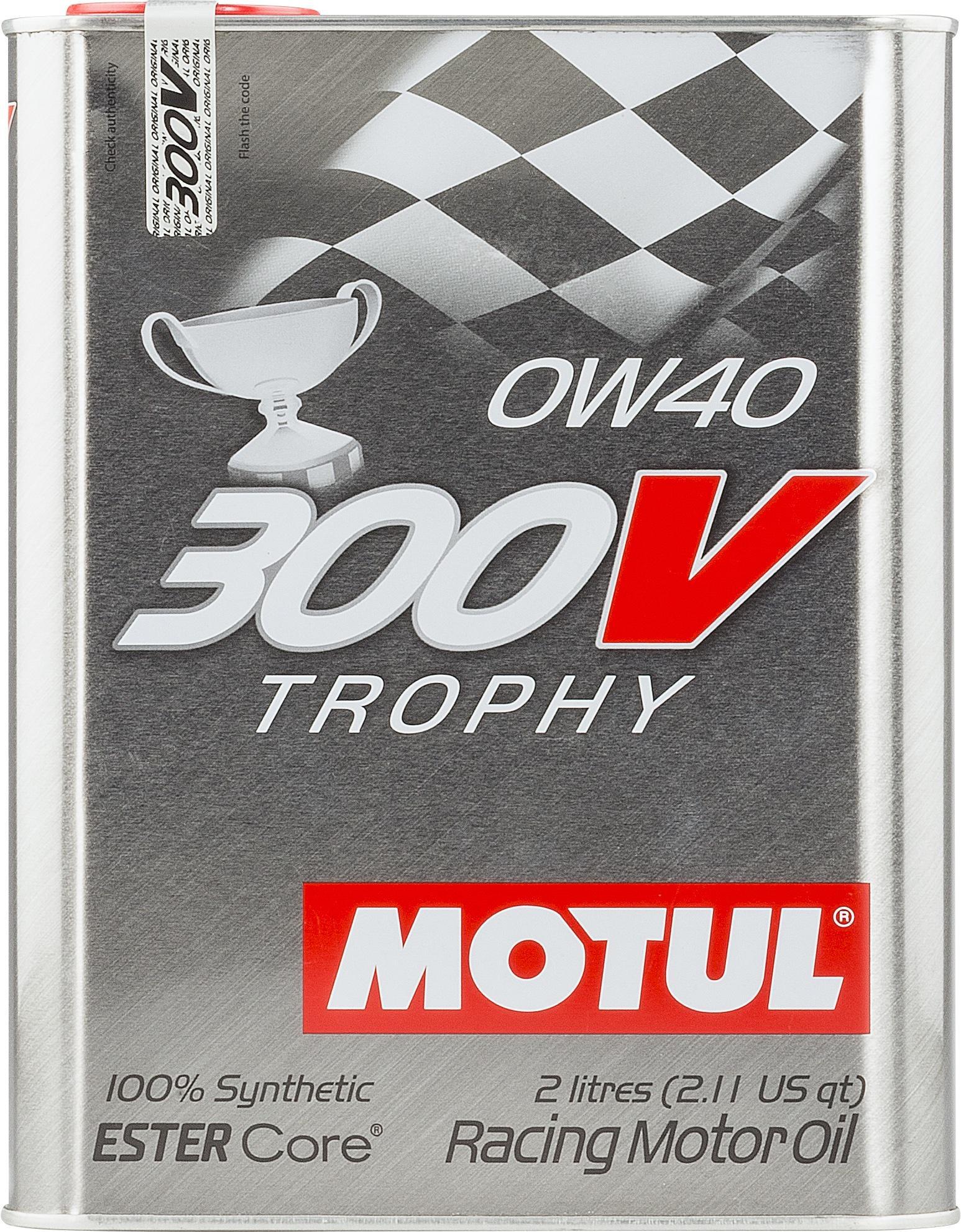 Моторное масло Motul 300V Trophy 0W-40 2л (825402 / 104240)