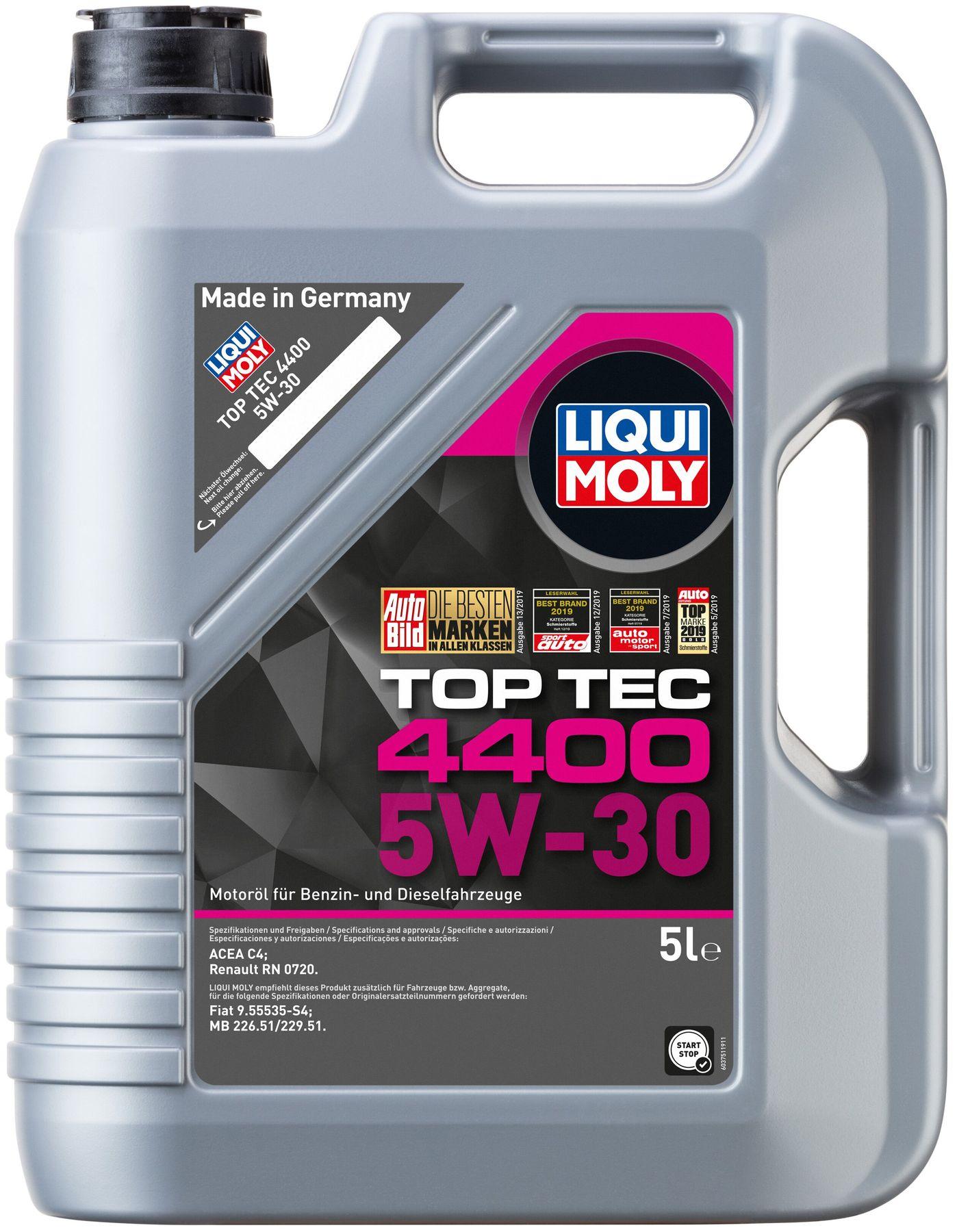 Моторное масло Liqui Moly Top Tec 4400 5W-30, 5 литров (2322)