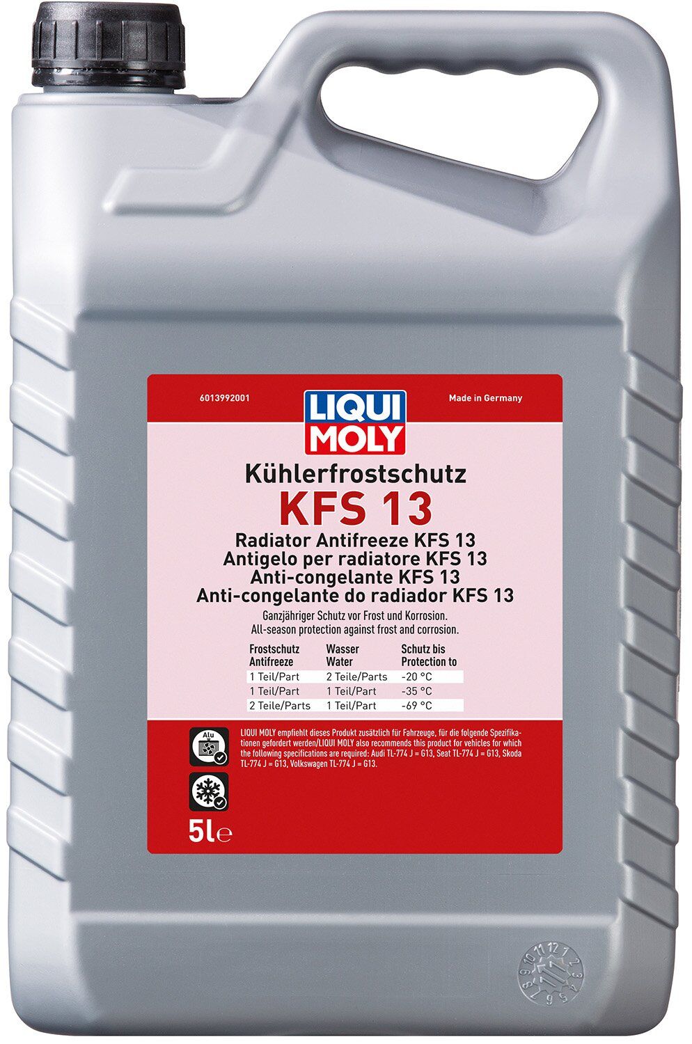 Антифриз Liqui Moly Kuhlerfrostschutz KFS G13, 5 литров (21140)