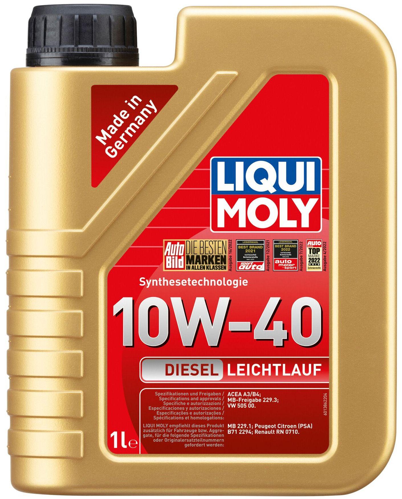 Моторное масло Liqui Moly Diesel Leichtlauf 10W-40, 1 литр (1386)