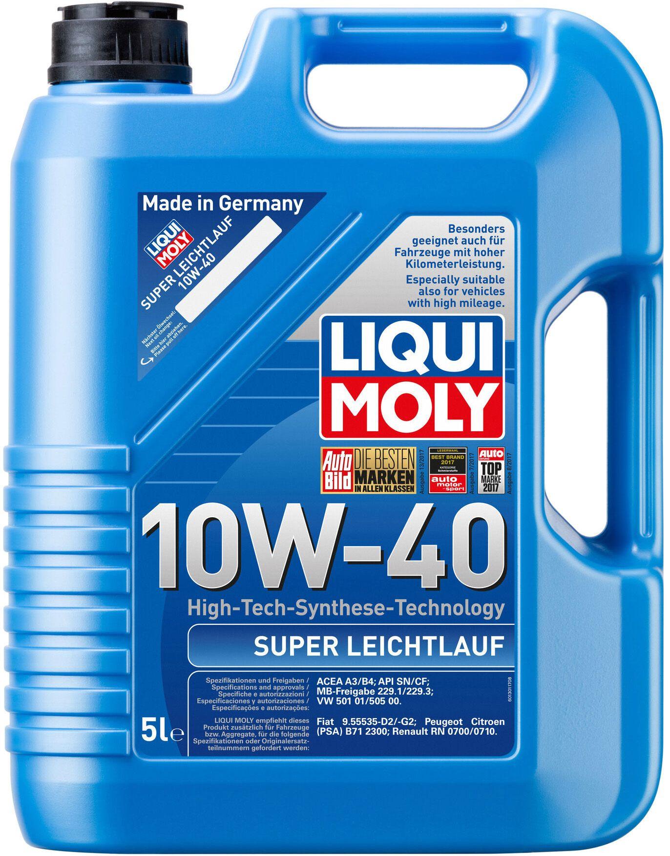 Моторное масло Liqui Moly Super Leichtlauf 10W-40, 5 литров (1929)