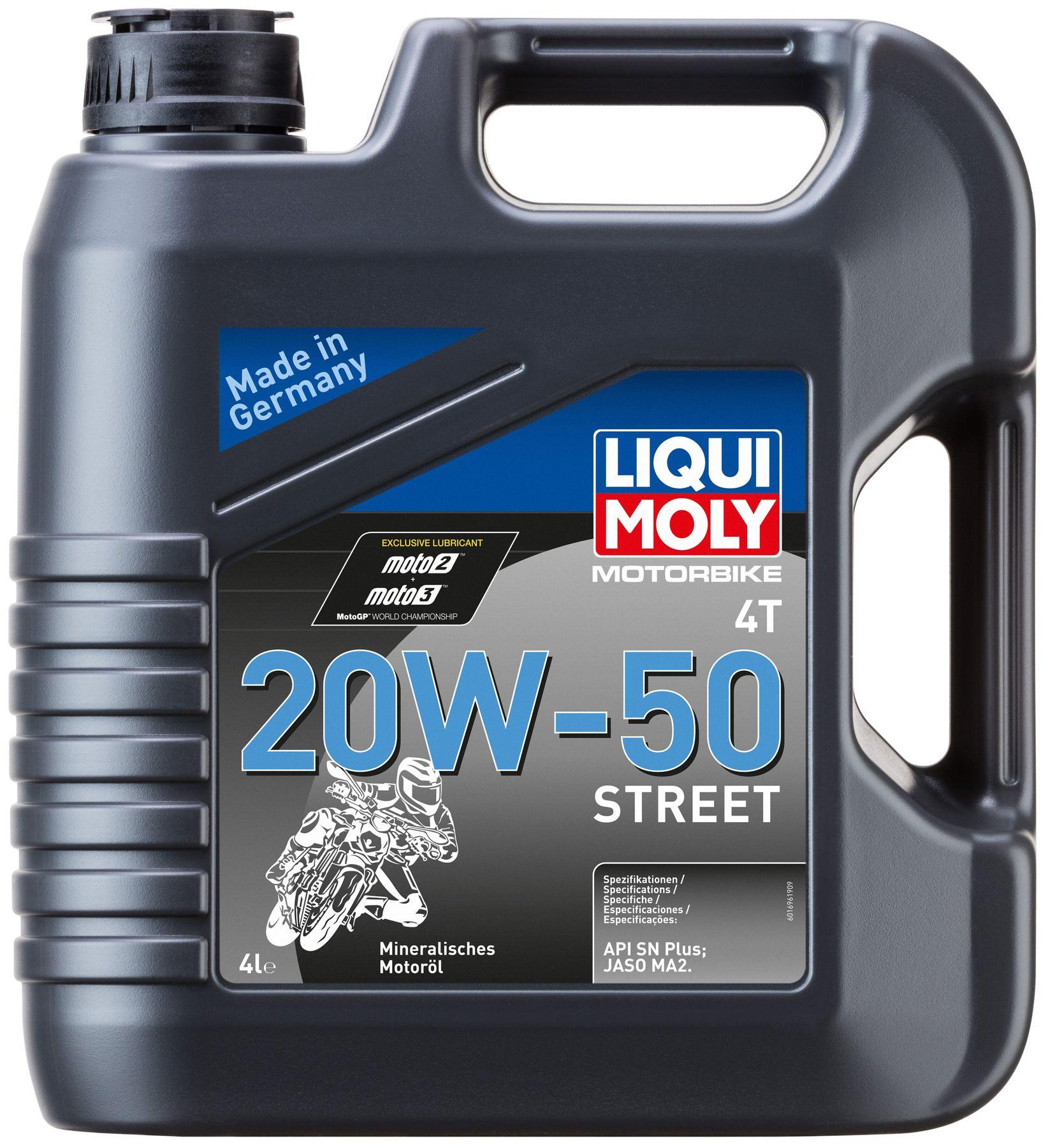 Моторное масло Liqui Moly Motorbike 4T 20W-50 Street, 4 литра (1696)