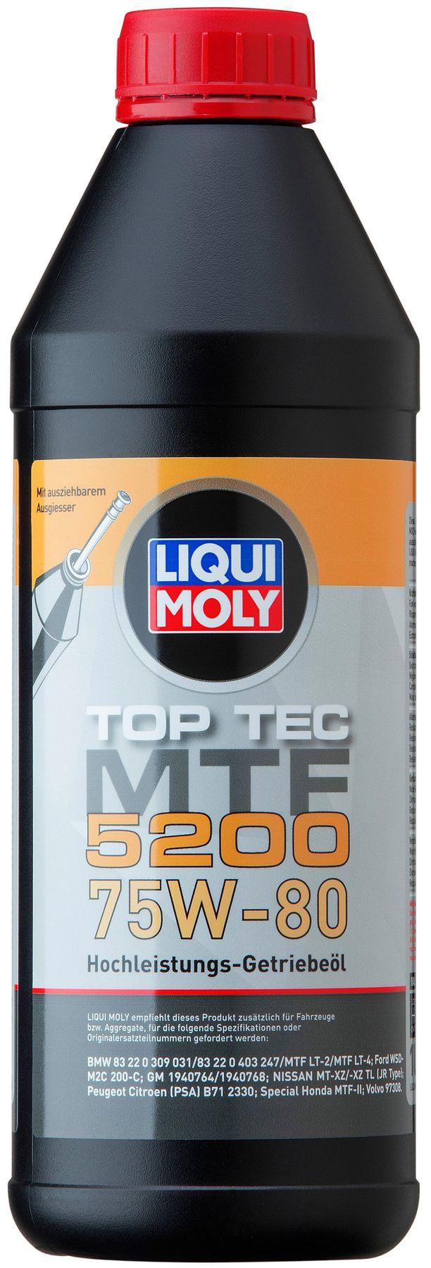 Трансмиссионное масло Liqui Moly Top Tec MTF 5200 75W-80, 1 литр (20845)